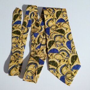 Vintage Audrey Buckner Abstract Art 100% Silk Hand Tailored Neck Tie